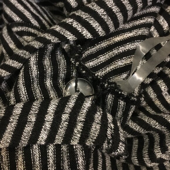 Jones New York Modern Grey and Black Pinstripe Wrapover Sweater - Picture 10 of 16